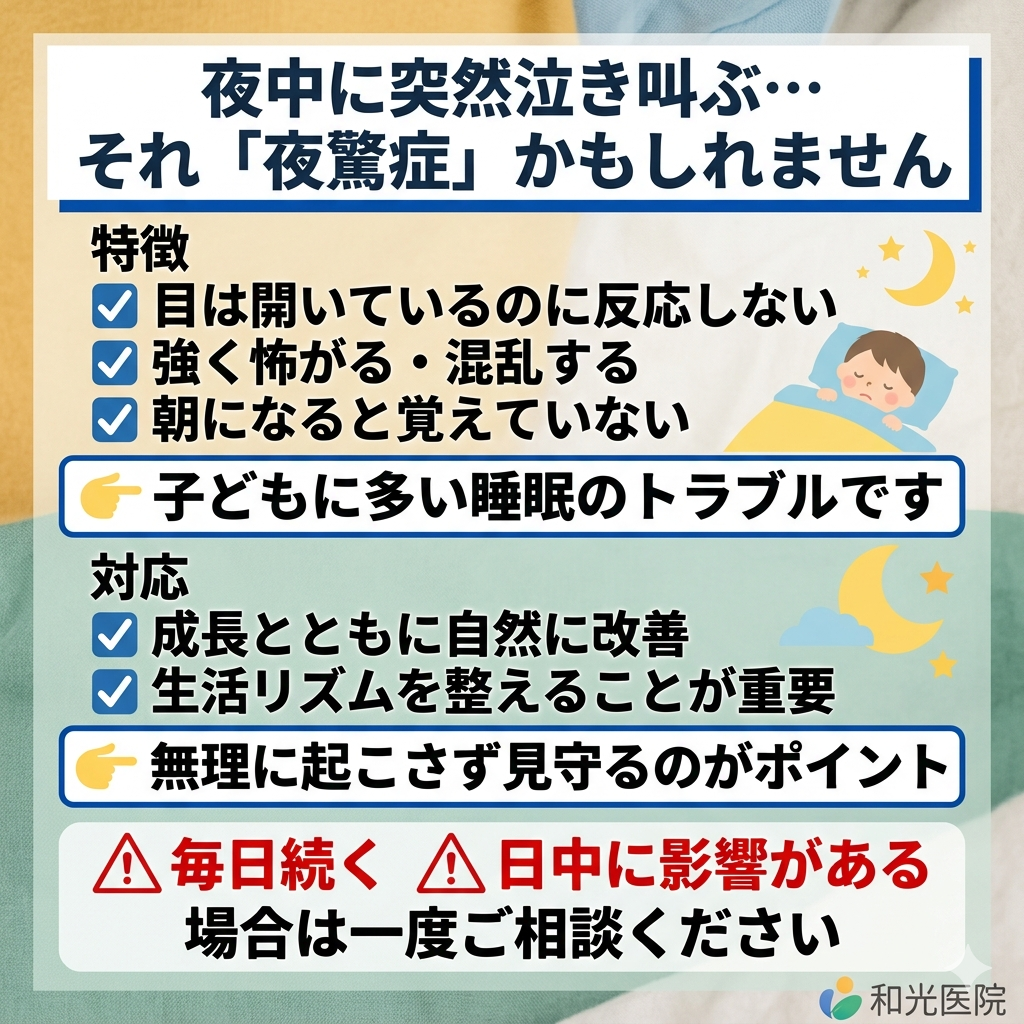 夜驚症（やきょうしょう）の診断と治療　名古屋市千種区・児童精神科専門クリニック｜和光医院