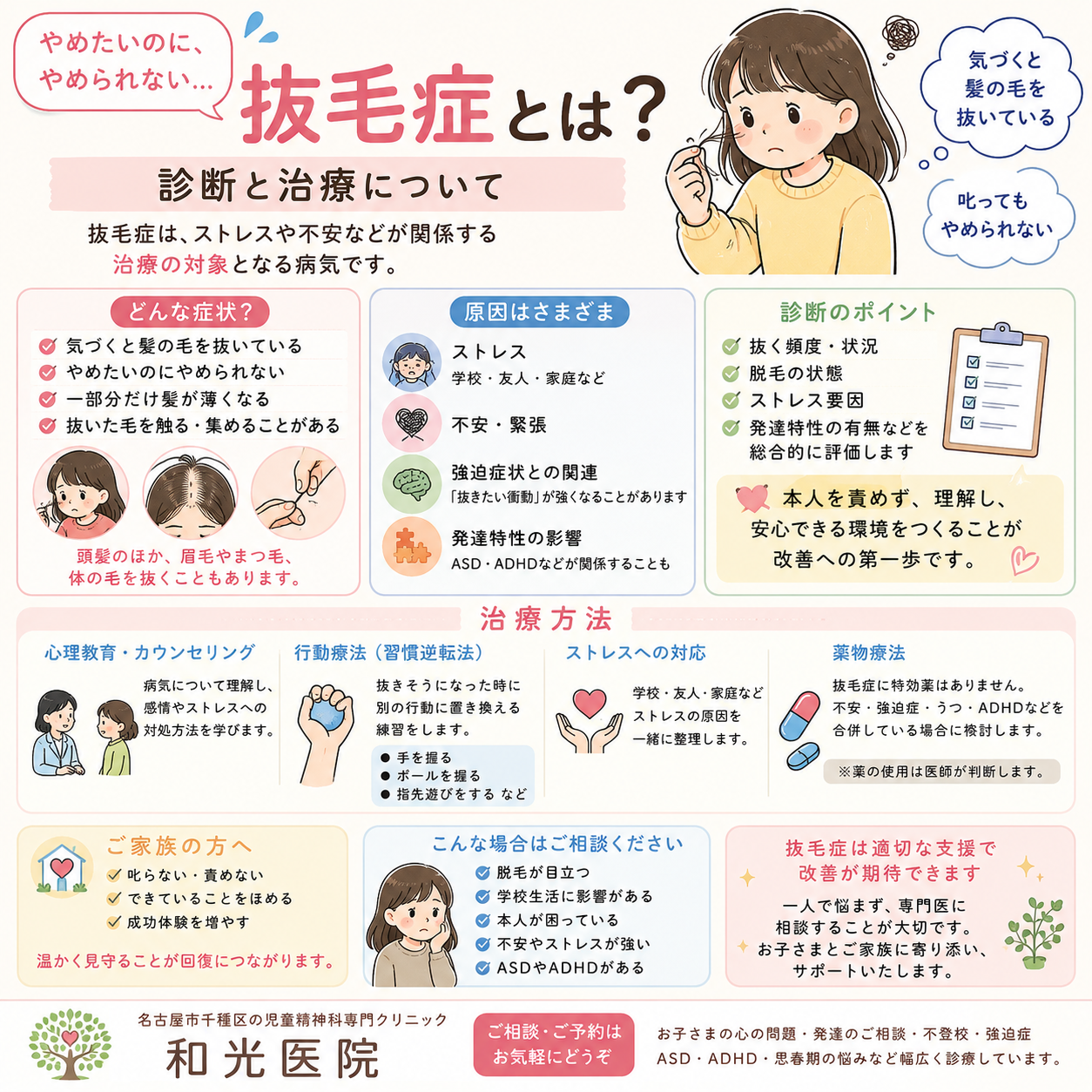 抜毛症（ばつもうしょう）とは？診断と治療について