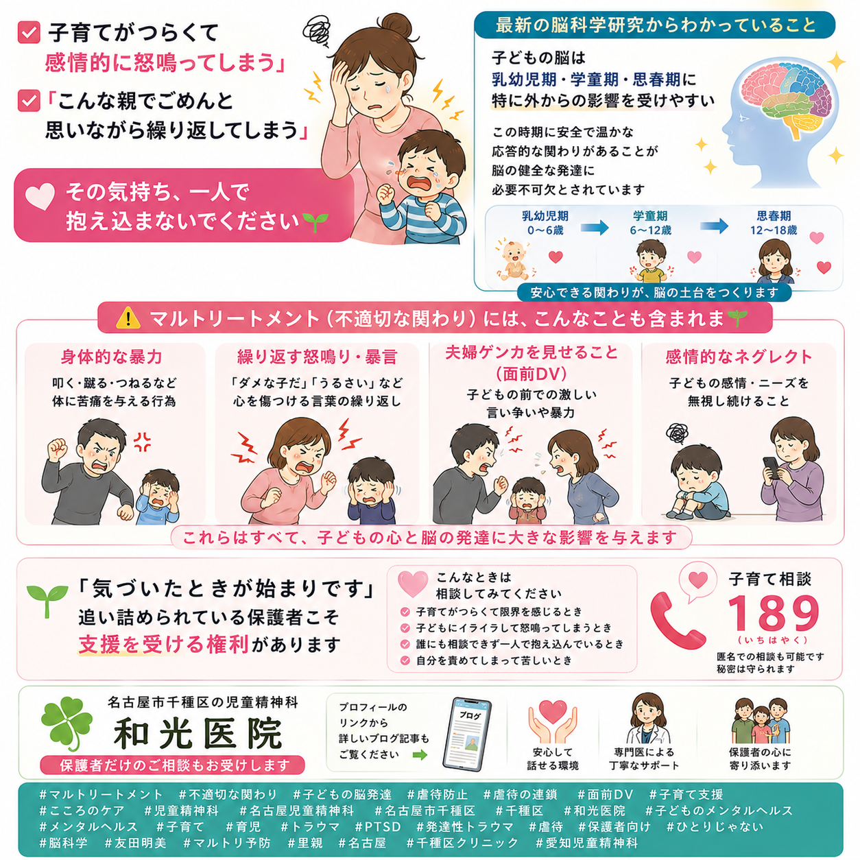虐待・マルトリートメントが子どもの脳発達に与える影響——最新の脳科学研究から見える「見えない傷」を和光医院（名古屋市千種区・児童精神科）が解説
